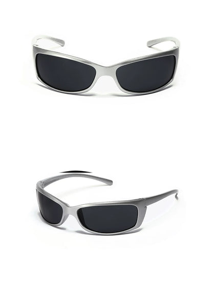 Black Y2K Wraparound Sunglasses