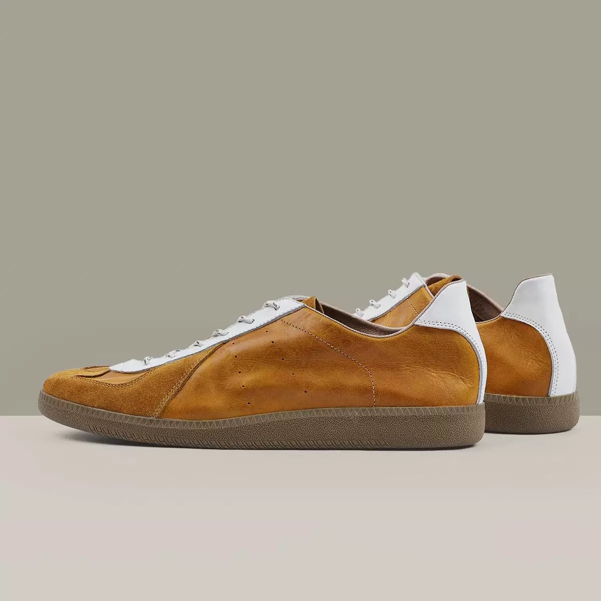 Yellow Vintage German Sneakers, side view